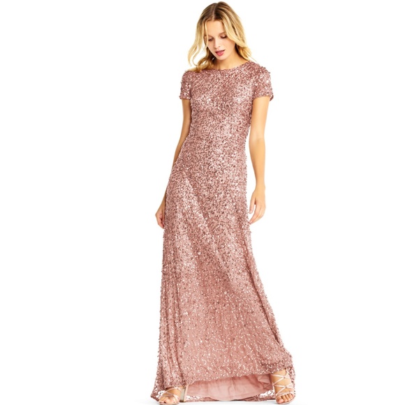 adrianna papell rose gold